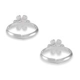 Taraash 925 Sterling Silver Pink Cz Floral Toe Ring For Women - Taraash