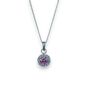 Taraash 925 Sterling Silver Pink CZ Pendant Chain For Women - Taraash