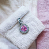 Taraash 925 Sterling Silver Pink CZ Pendant For Women - Taraash