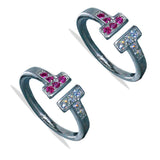 Taraash 925 Sterling Silver Pink CZ Toe Ring For Women - Taraash