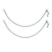 Taraash 925 Sterling Silver Plain Anklet Toe Ring Combo For Women - Taraash