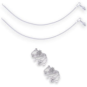 Taraash 925 Sterling Silver Plain Anklet Toe Ring Combo For Women - Taraash