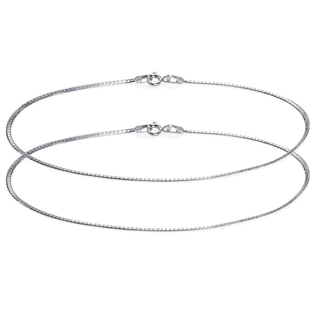 Taraash 925 Sterling Silver Plain Chain Anklets For Women CH5010H - Taraash