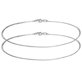 Taraash 925 Sterling Silver Plain Chain Anklets For Women CH5010H - Taraash