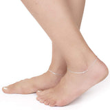 Taraash 925 Sterling Silver Plain Chain Anklets For Women CH5010H - Taraash