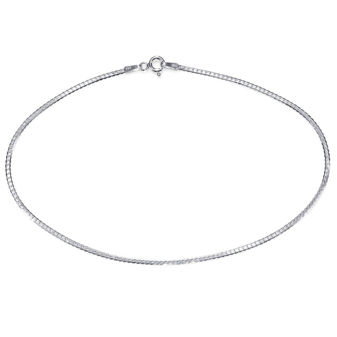 Taraash 925 Sterling Silver Plain Chain Anklets For Women CH5010H - Taraash