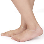 Load image into Gallery viewer, Taraash 925 Sterling Silver Plain Chain Anklets For Women V210010H - Taraash
