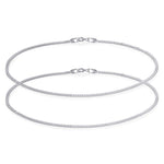 Load image into Gallery viewer, Taraash 925 Sterling Silver Plain Chain Anklets For Women V210010H - Taraash
