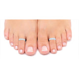 Taraash 925 Sterling Silver Plain Engraved Toe Ring For Women - Taraash