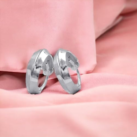 Taraash 925 Sterling Silver Plain Hoop For Women - Taraash