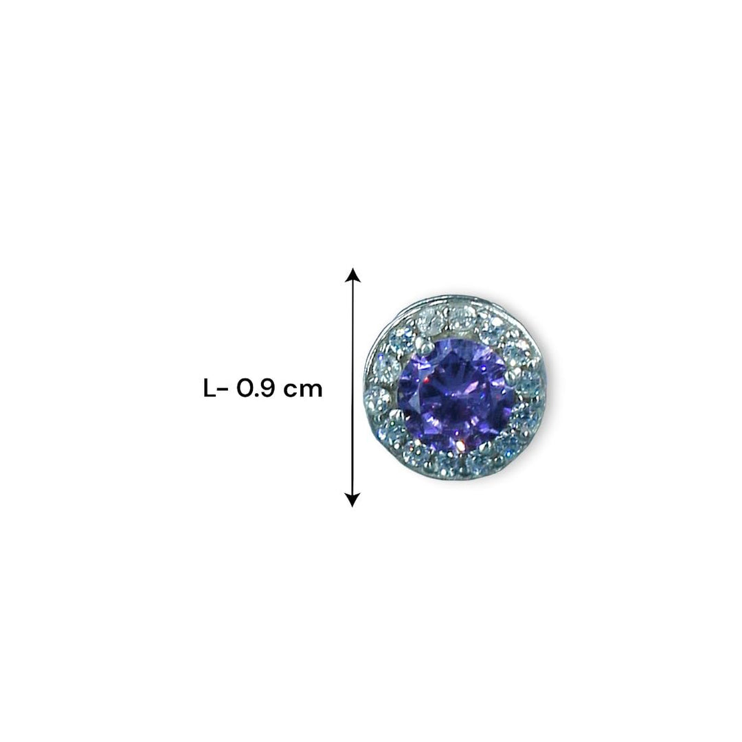 Taraash 925 Sterling Silver Purple CZ Jewellery Set For Women - Taraash