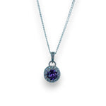 Load image into Gallery viewer, Taraash 925 Sterling Silver Purple CZ Pendant Chain For Women - Taraash