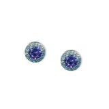 Taraash 925 Sterling Silver purpule Cz Stud Earring For Women - Taraash