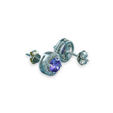 Taraash 925 Sterling Silver purpule Cz Stud Earring For Women - Taraash