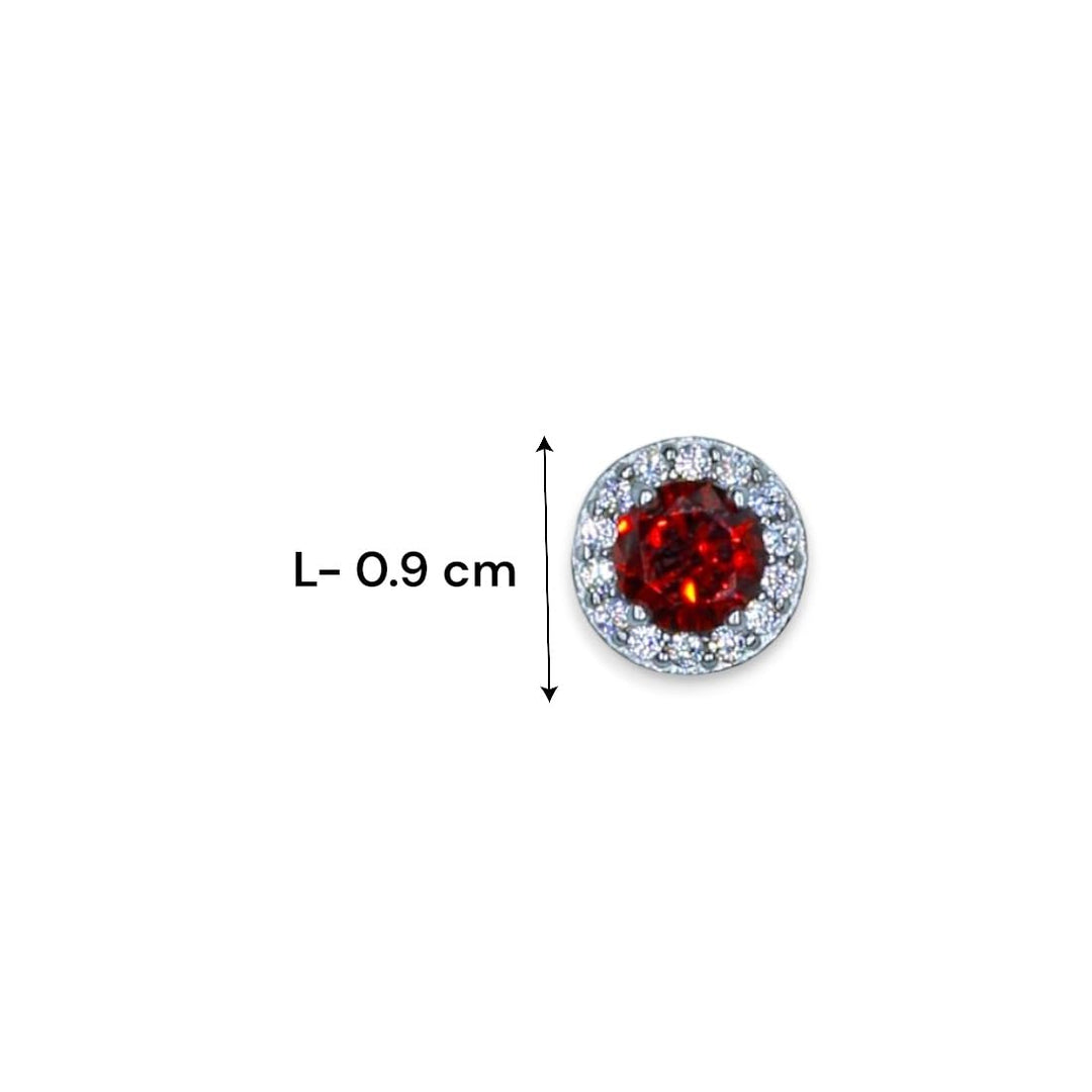 Taraash 925 Sterling Silver Red CZ Jewellery Set For Women - Taraash