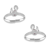 Taraash 925 Sterling Silver Red Cz Peacock Toe Ring For Women - Taraash