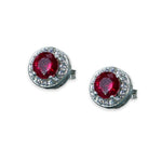 Load image into Gallery viewer, Taraash 925 Sterling Silver Red Cz Stud Earring For Women - Taraash
