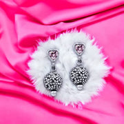 Taraash 925 Sterling Silver Red Heart CZ Drop Earrings For Women - Taraash