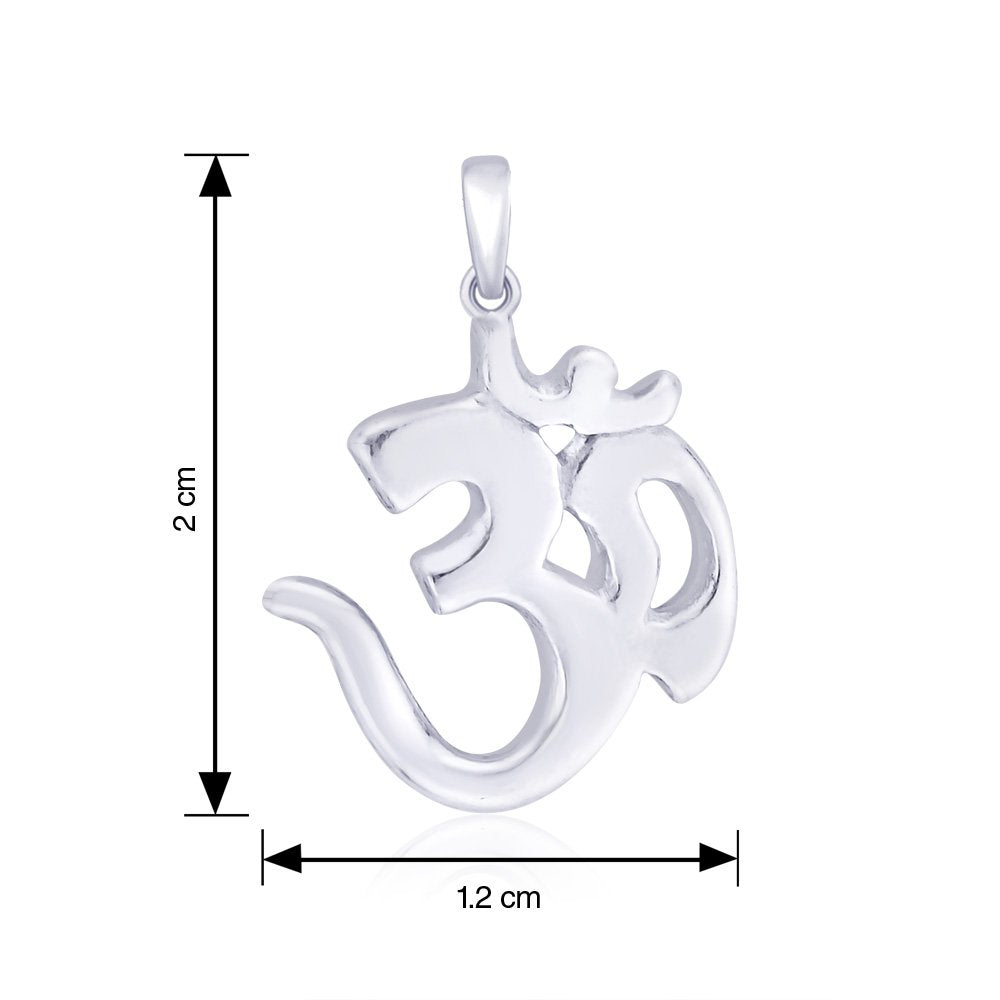 Taraash 925 Sterling Silver Religious Om Pendant Best Gift For Men/Women-PD0243S - Taraash