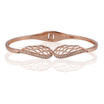 Load image into Gallery viewer, Taraash 925 Sterling Silver Rhodium Openable CZ Angel Wing Bangle For Women - Taraash