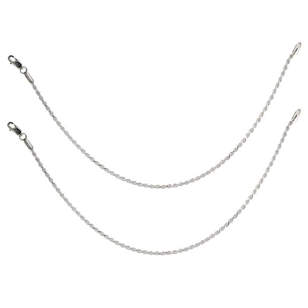 Fine silver rope chain top