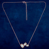 Taraash 925 Sterling Silver Rose Gold CZ Jewellery Set For Women - Taraash