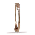 Load image into Gallery viewer, Taraash 925 Sterling Silver Rose Gold CZ Leaf Design Silver Bangle For Women - Taraash