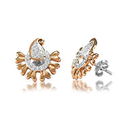 Taraash 925 Sterling Silver Rose Gold Plated Earrings | Stud | Cz Stud For Women - Taraash