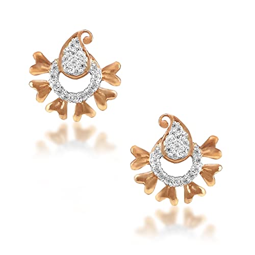 Taraash 925 Sterling Silver Rose Gold Plated Earrings | Stud | Cz Stud For Women - Taraash