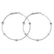 Taraash 925 Sterling Silver Round Bead CZ Anklet For Women - Taraash