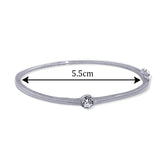 Taraash 925 Sterling Silver Round Cz Bangle For Women - Taraash