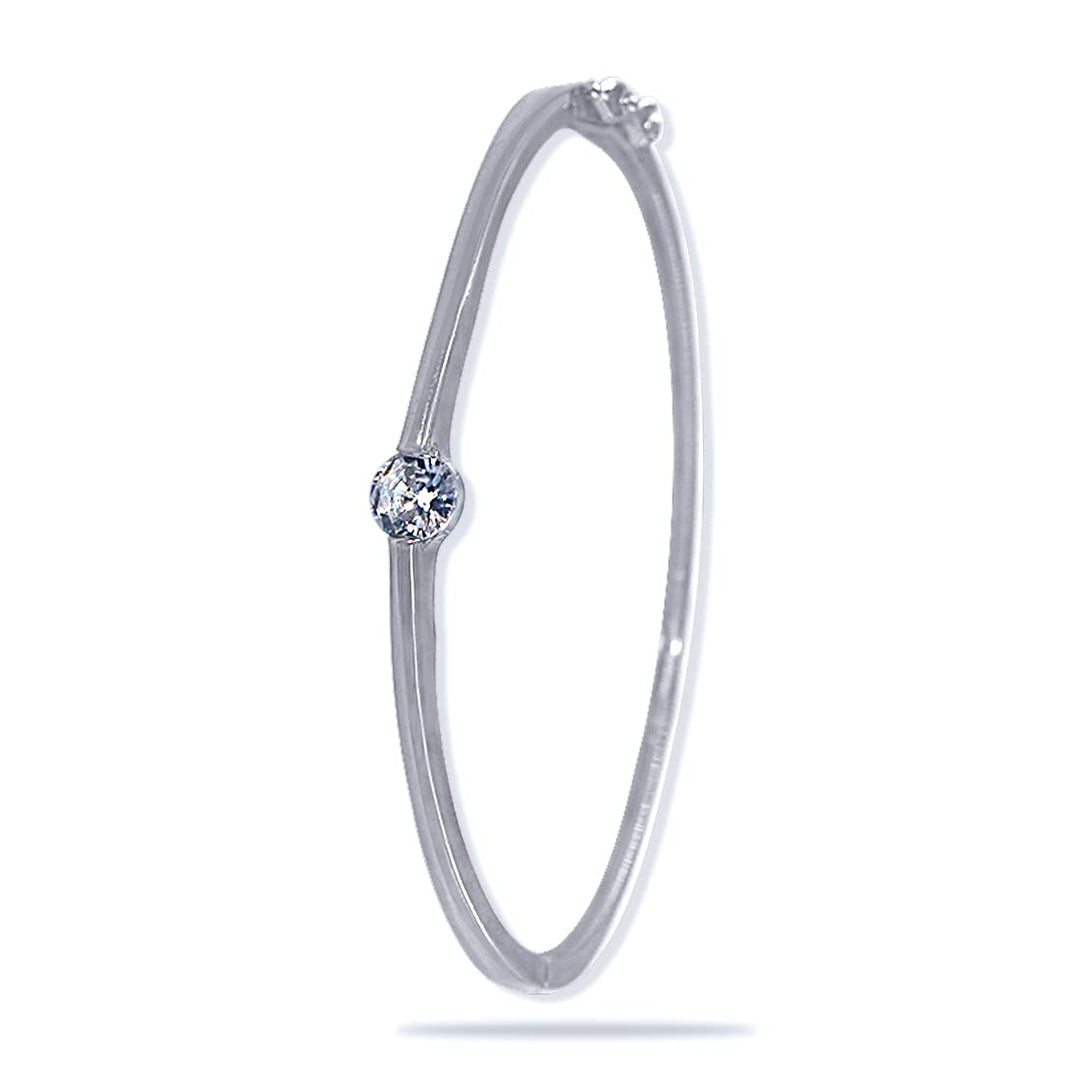 Taraash 925 Sterling Silver Round Cz Bangle For Women - Taraash