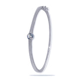 Taraash 925 Sterling Silver Round Cz Bangle For Women - Taraash