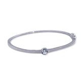 Taraash 925 Sterling Silver Round Cz Bangle For Women - Taraash