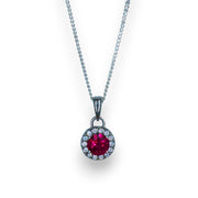 Taraash 925 Sterling Silver Round CZ Pendant Chain For Women - Taraash