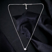 Taraash 925 Sterling Silver Round Cz Pendant Chain for Women - Taraash