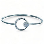 Load image into Gallery viewer, Taraash 925 Sterling Silver Round Shape Cz Bangle for Women - Taraash