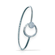 Taraash 925 Sterling Silver Round Shape Cz Bangle for Women - Taraash