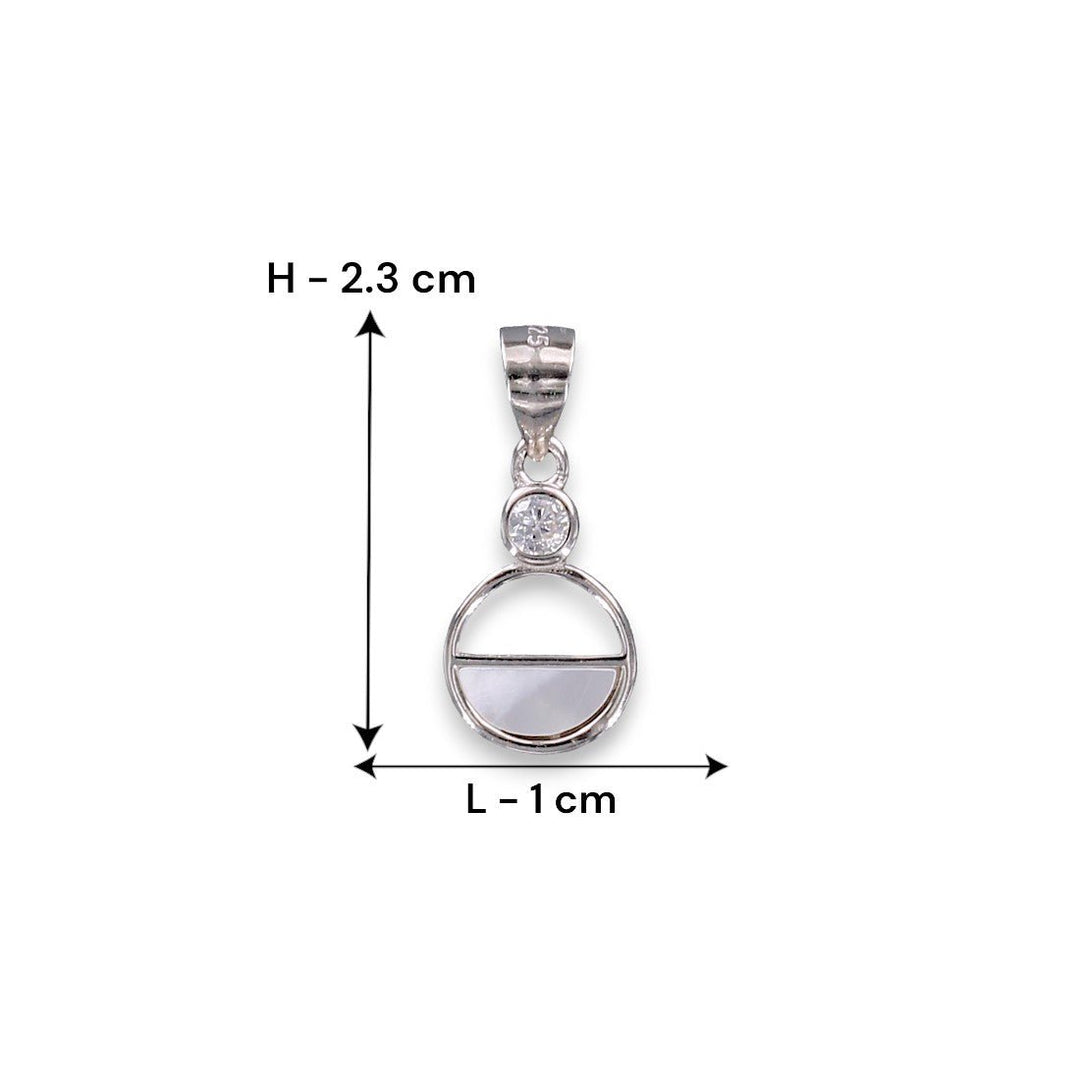 Taraash 925 Sterling Silver Round Shape Pendant For Women - Taraash