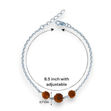 Taraash 925 Sterling Silver Rudraksha Bracelet Rakhi - Taraash