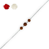 Taraash 925 Sterling Silver Rudraksha Bracelet Rakhi - Taraash