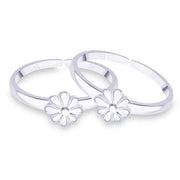 Taraash 925 Sterling Silver Simple Floral toe ring for women LR0855S - Taraash