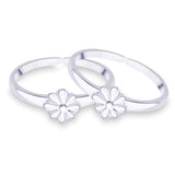 Taraash 925 Sterling Silver Simple Floral toe ring for women LR0855S - Taraash