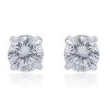 Taraash 925 Sterling Silver Simple Single Cz Stud Earrings For Women - Taraash