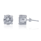 Taraash 925 Sterling Silver Simple Single Cz Stud Earrings For Women - Taraash