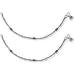 Load image into Gallery viewer, Taraash 925 sterling silver single chain with bead anklets for women - Taraash
