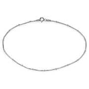 Taraash 925 Sterling Silver Single Line plain Anklets For Women CMR451L210H - Taraash