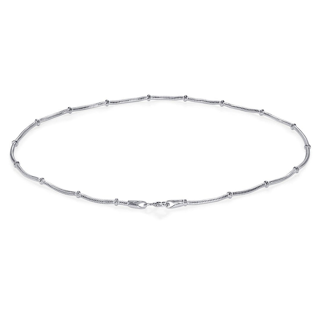Taraash 925 Sterling Silver Single Line plain Anklets For Women CMR451L210H - Taraash