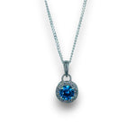 Load image into Gallery viewer, Taraash 925 Sterling Silver Sky Blue CZ Pendant Chain For Women - Taraash