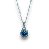 Taraash 925 Sterling Silver Sky Blue CZ Pendant Chain For Women - Taraash